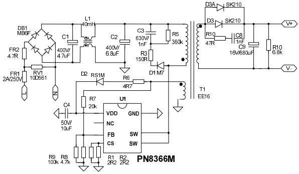 5V/1.2A适配器应用方案