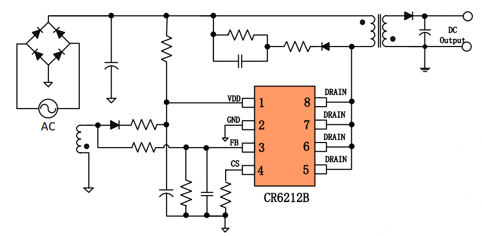 CR6212B 典型应用电路图